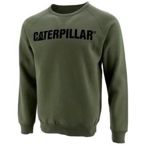 New Caterpillar Mens Sweatshirt Sweater Sz Large CAT Tractor Construction NWT